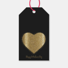 Étiquettes-cadeau Parties scintillant d'or Coeur Saint-Valentin Bali