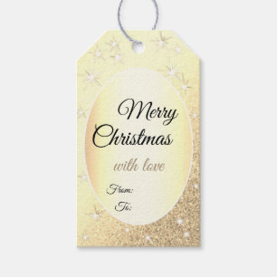 Étiquettes-cadeau Parties scintillant dorée brillante étincelle effe