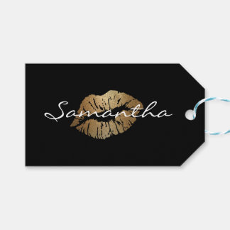 Étiquettes-cadeau Parties scintillant Faux Gold Kiss