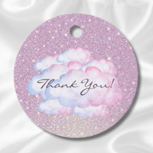 Parties scintillant rose Baby shower nuage