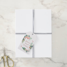 Étiquettes-cadeau Parties scintillant Rose d'aquarelle or rose Sweet