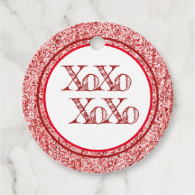 Parties scintillant rouge XOXO