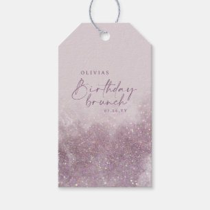 Étiquettes-cadeau Parties scintillant violet Lilac élégant brunch d'