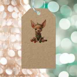 Étiquettes-cadeau Party Pup Christmas Chien Kraft Tags cadeaux