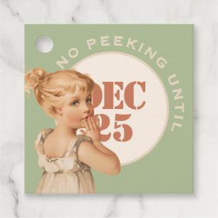 Étiquettes Cadeau Pas de Pékin avant Noël ou Anniversaire Vintage fi