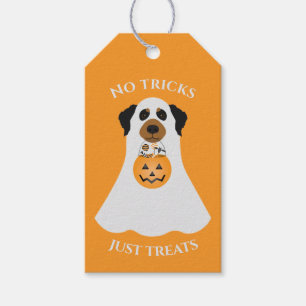 Étiquettes-cadeau Pas de traces juste traiter le chien d'Halloween