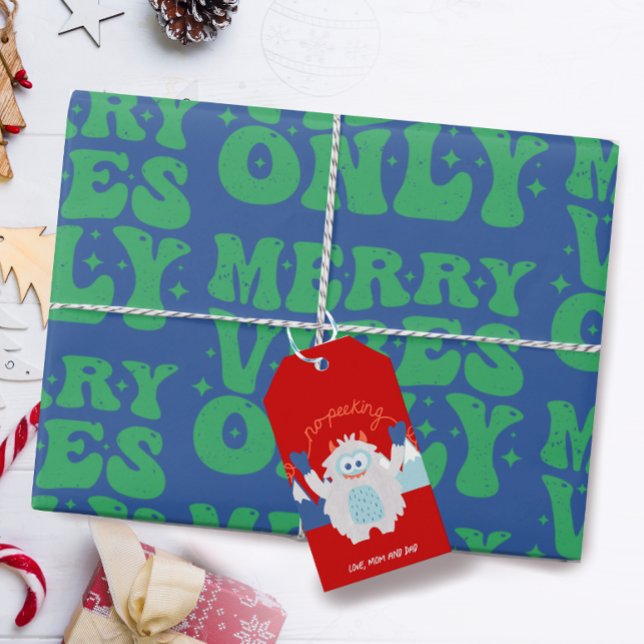 Étiquettes-cadeau Pas de visite mignon enfants Noël (Créateur téléchargé)