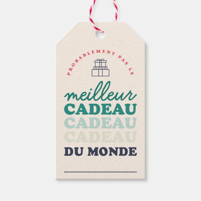 Étiquettes-cadeau Pas le meilleur du monde (Devant)