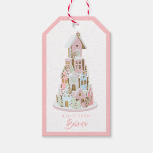 Étiquettes-cadeau Pastel Gingerpain Sucre Château Gâteau