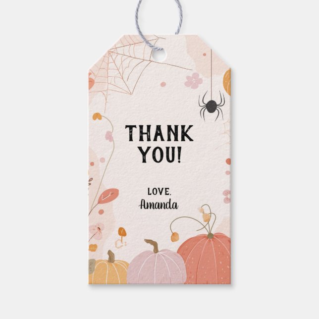 Étiquettes-cadeau Pastel Merci Halloween Favoriser (Devant)