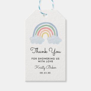 Étiquettes-cadeau Pastel Rainbow Baby shower Merci Favoriser Cadeau