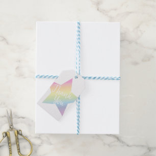 Étiquettes-cadeau Pastel Rainbow Star Baby shower