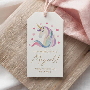 Étiquettes-cadeau Pastel Unicorn Enfants Valentines Jour