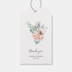 Étiquettes-cadeau Pavot rose rose vif Peony Mariage Favoriser