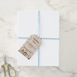 Étiquettes-cadeau Pays Western Cowboy Horseshoe