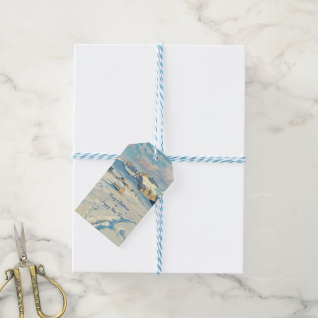 Étiquettes-cadeau Paysage d'hiver (With Twine)