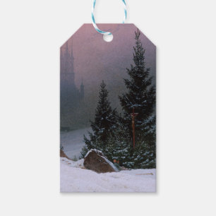 Étiquettes-cadeau Paysage d'hiver (par Caspar David Friedrich)