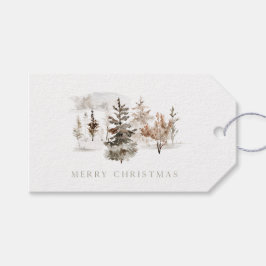Étiquettes-cadeau Paysage hivernal de Noël