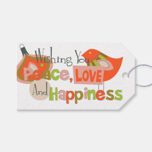 Étiquettes-cadeau Peace Love Christmas