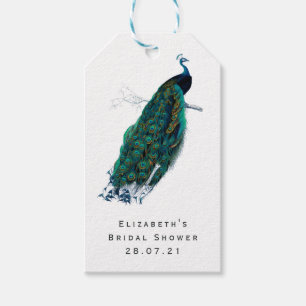 Étiquettes-cadeau Peacock vintage