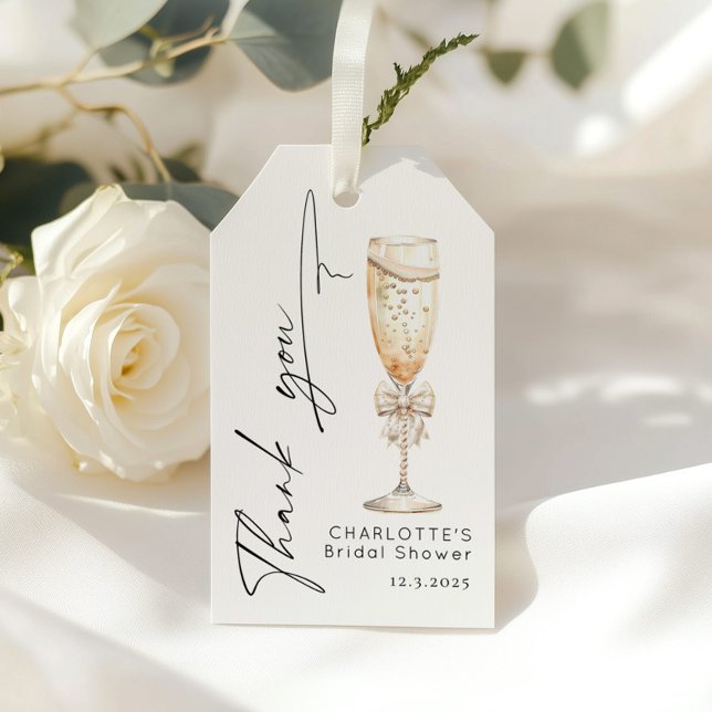 Étiquettes-cadeau Pearl Pearl Pearl Merci de la nuptiale (Créateur téléchargé)