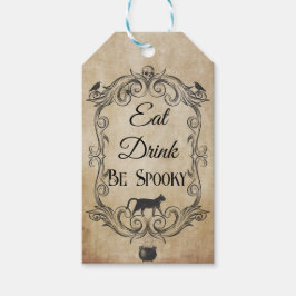 Étiquettes-cadeau Peau gothique Vintage adulte Halloween Party