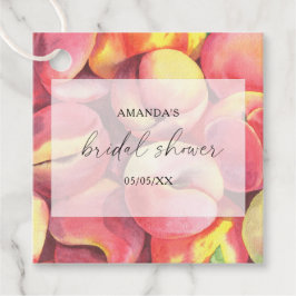 Étiquettes Cadeau Pêches - Douche nuptiale