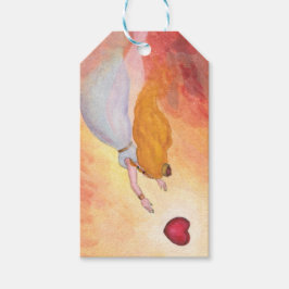 Étiquettes-cadeau Peinture aquarelle Aurora, princesse de l'amour