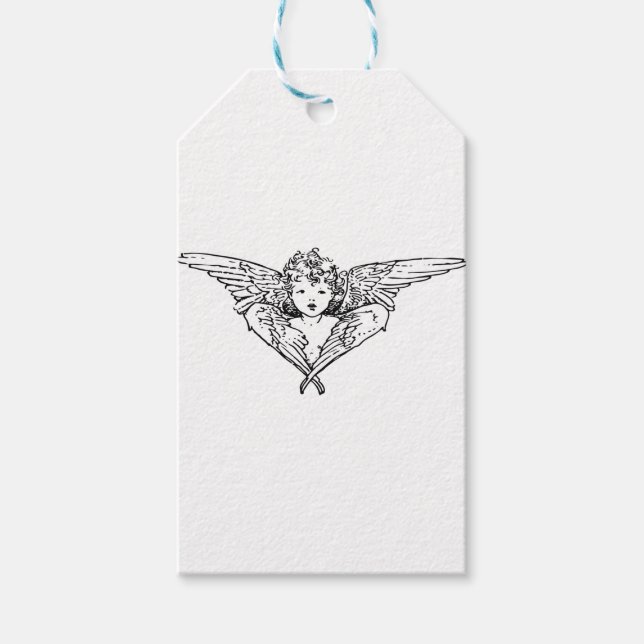Étiquettes-cadeau Peinture d'ange de Cherubim (Devant)