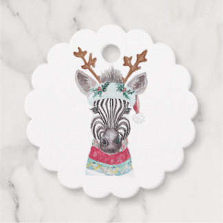 Étiquettes Cadeau Peinture d'aquarelle de Noël moderne