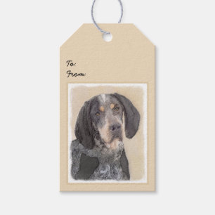 Étiquettes-cadeau Peinture de linge bluetick - mignon chien original
