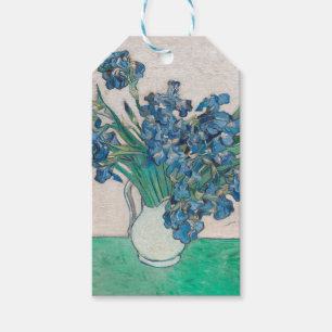 Étiquettes-cadeau Peinture impressionniste Vase d'Iris de Van Gogh
