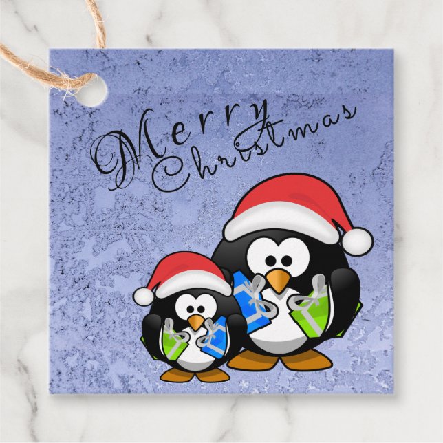 Étiquettes Cadeau Penguin  (Devant)
