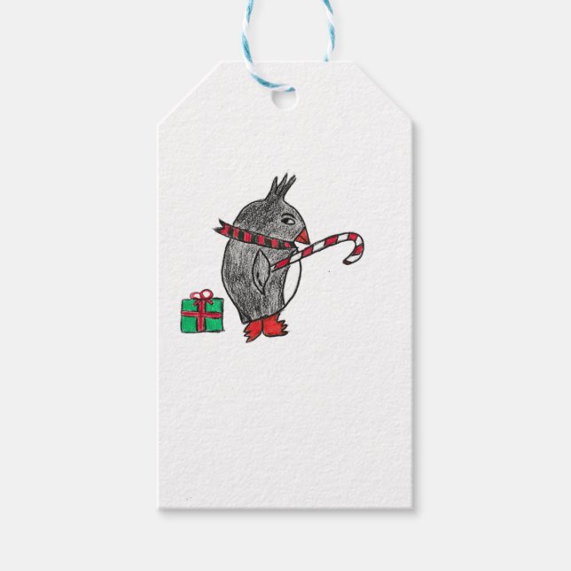 Étiquettes-cadeau Penguin de Christmas (Devant)