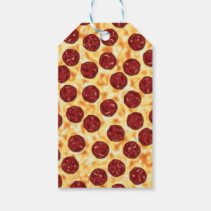 Étiquettes-cadeau Pepperoni Pizza Motif