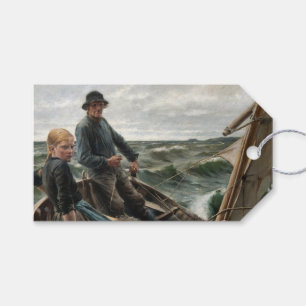 Étiquettes-cadeau Père et fille en mer (par Albert Edelfeel)