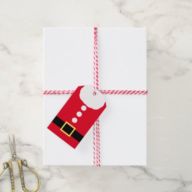 Étiquettes-cadeau Père Noël (Avec de la ficelle)