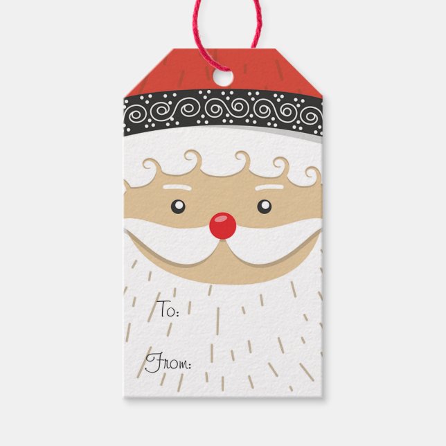 Étiquettes-cadeau Père Noël (Devant)