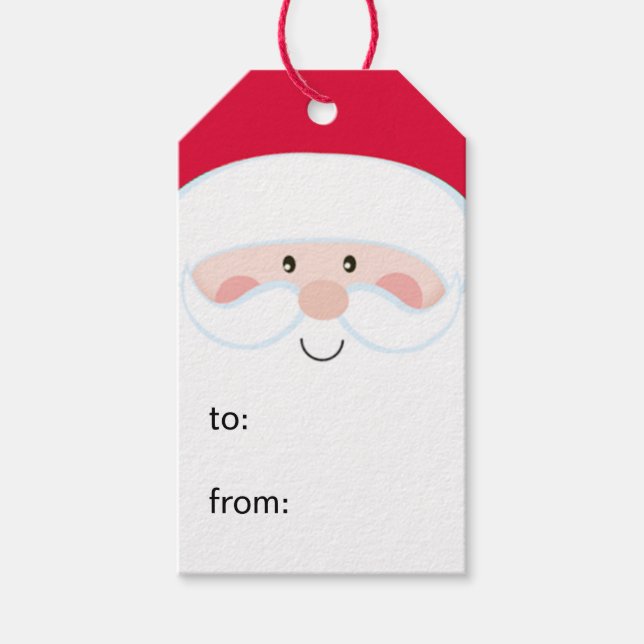 Étiquettes-cadeau Père Noël à partir de (Devant)