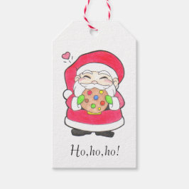 Étiquettes-cadeau Père Noël aime les cookies