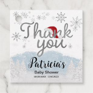 Étiquettes Cadeau Père Noël bébé Noël garçon Baby shower Merci 