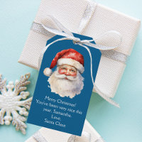Père Noël bleu Personnalisé Enfants Noël