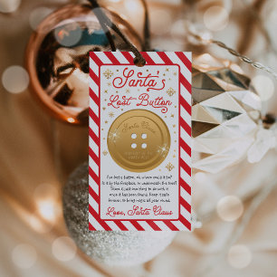 Étiquettes-cadeau Père Noël Bouton perdu Boîte de veille de Noël rem