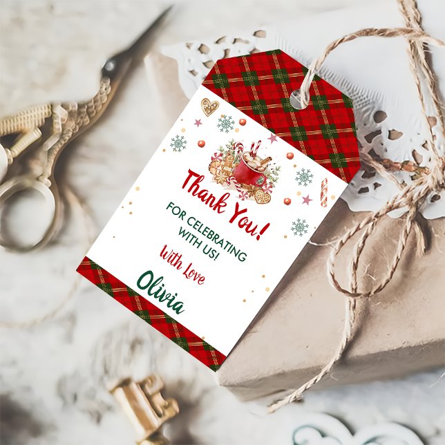 Étiquettes-cadeau Père Noël Cookies Noël fête d'anniversaire (Créateur téléchargé)