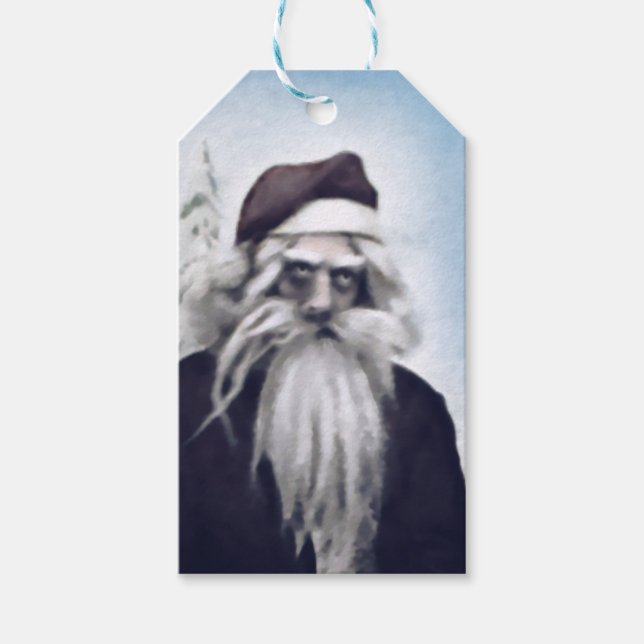 Étiquettes-cadeau Père Noël déplaisant (Devant)