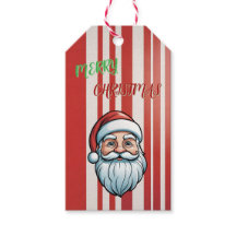 Père Noël dit Joyeux Noël Tags cadeaux