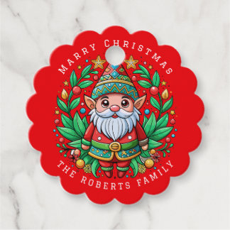 Étiquettes Cadeau Père Noël Enchanted Fête de Noël Elfe