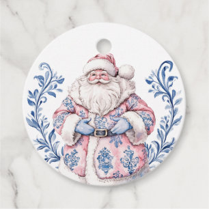 Étiquettes Cadeau Père Noël, grand-millénaire rose et bleu