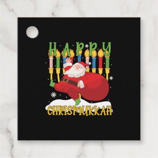 Étiquettes Cadeau Père Noël Happy Chrismukkah Funny Hanoukka Christm