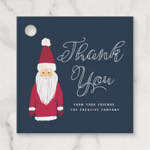 Étiquettes Cadeau Père Noël Holiday Merci échange cadeaux Marine
